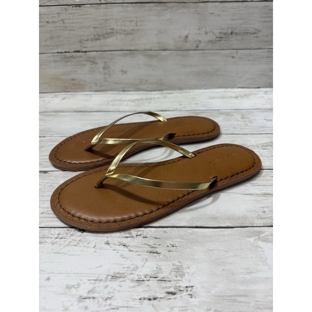 Vineyard Vines Skinny Strap Patent Leather Flip Flops Size 9 Straps
